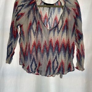Love stitch tie die blouse